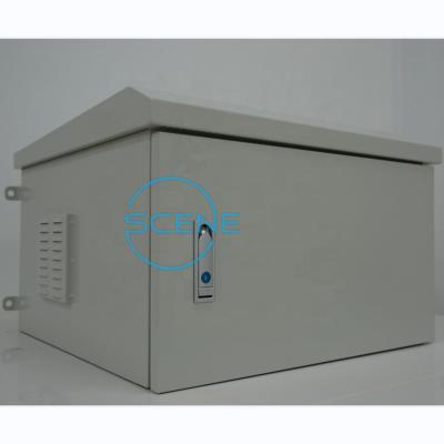 China 6U IP55 Waterproof Dustproof Waterproof Steel Door Outdoor Network Cabinet for sale