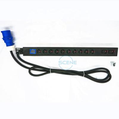 China Internationally Standardized Data Center Server Rack PDU 16A 250V 1U Rack PDU with 12 Ways for sale