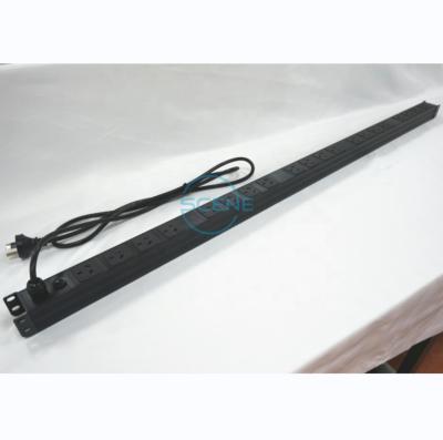 China Data Center Server Rack 1U PDU 20 Ways AUS Socket Mount Power Supply Vertically With Indicator for sale