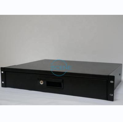 China Lockable 2U Storage Rackmount Drawer For 19