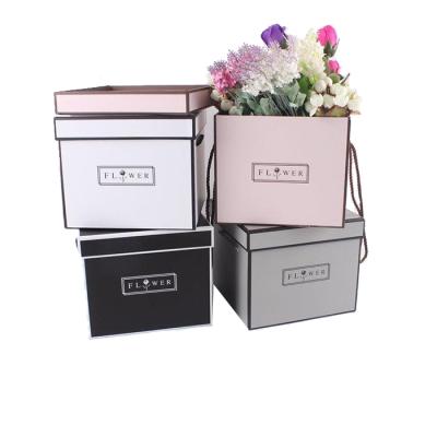 China Recyclable Ready To Ship Paper Flower Box Cardboard Flower Box For Rose Flower Packaging for sale