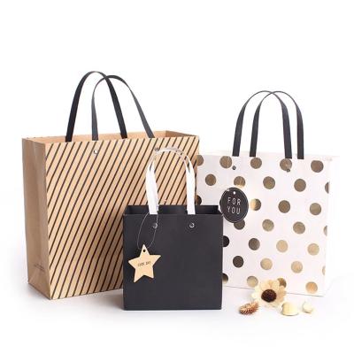 China Recyclable Wholesale Custom Printed Gift Luxury Shopping Paper Bag Thank You Gift Bag With Handle for sale