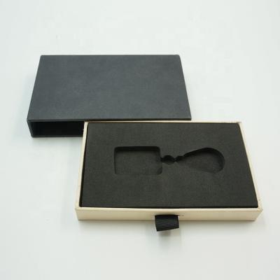 China Creative Cheap Price Electronics Packing Box Key Chain Paper Recyclable Sliding Box for sale