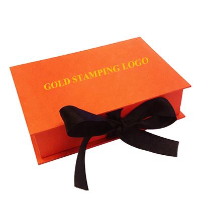 China Cardboard Gold Stamping Handmade Magnet Folding Custom Packaging Boxes With Ribbons Luxury Gift Boxes Packaging Boxes With Logo For Clothes for sale