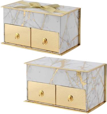 China Heaven and Earth Cover Handmade Foil Can Open Corrugated Kraft Paper Drawer Box With Clear PVC Window for sale