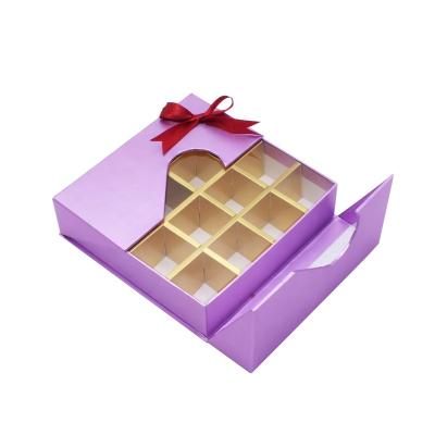 China Rose Flower Luxury Fancy Empty Gift Chocolate Double Door Cardboard Heart Shape Handmade Foldable Candy Box for sale