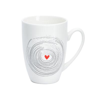 China New Viable Valentine's Day Ceramic Custom Design Bone China 380ml Bone China Beer Cup Mugs For Gift for sale