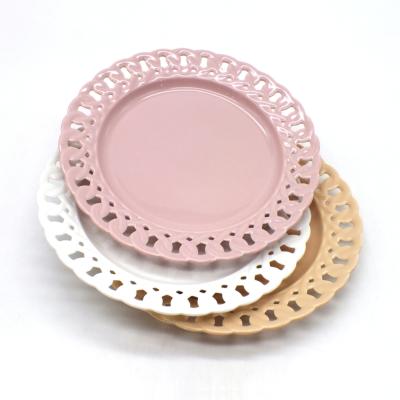 China Viable Hot Selling New Bone China Dinner Plate Sublimation Whites Restaurant Dishes Ceramic Dishes for sale