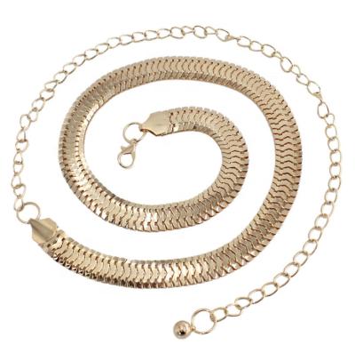 China Fashionable Women Metal Hook Elegant Body Chain Dress Decorated Gold Chain Belt For Lady for sale