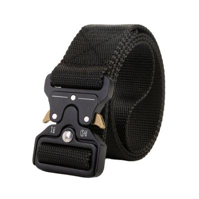 China Heavy Duty Quick Release Buckle Web Adjustable Outdoor Nylon Army Polyester Combat Man Military Tactical Belt for sale