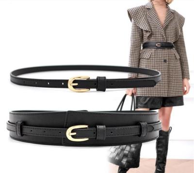 China Vintage Detachable Women Whip Decorative Style Leather Slim Ladies CIA Belts Wide Belt for sale