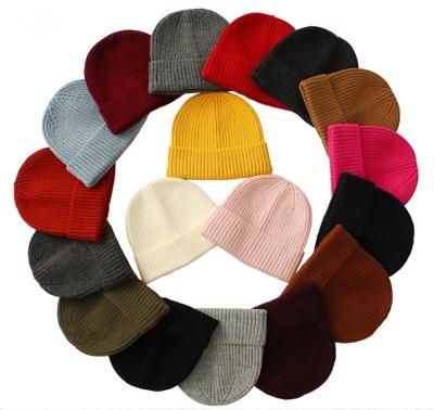 China COMMON Unisex Acrylic Keep Warm Thicken Hat Hemming Autumn Beanie Winter Wool Women Knitted Hats For Hat for sale