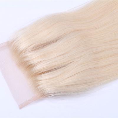 China Silky Straight Blonde Brazilian Virgin Human Hair Closure Human Hair 4*4 Silky Straight Lace Closure for sale