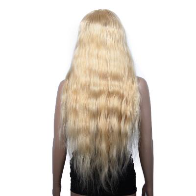 China New Color 613# Virgin Blonde Silky Straight Full Lace Brazilian Hair Wigs For White Women for sale