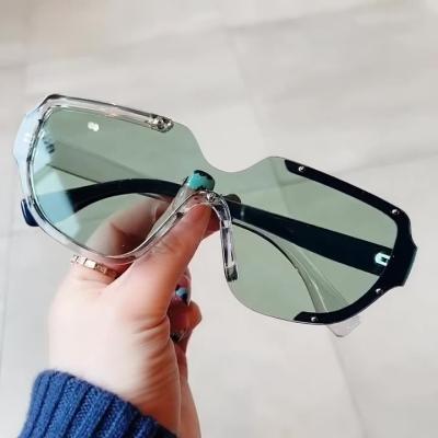 China Square LBAshades Personality Trending Sport Style Punk Men's Sun Glass One Piece Big 2022 Sunglasses for sale