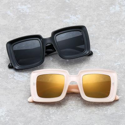 China Popular Square LBASHADES PC Shades Lady Beige Frame Square Sunglasses Oversized Sun Glass Vintage For Women 2022 for sale