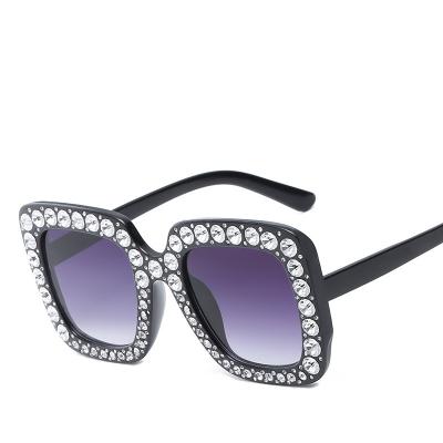 China De place the new Diamond Sunglasses Fashionable Square Rhinestones frame from LBAshades 2021 shading uv400 Sun lenses for sale