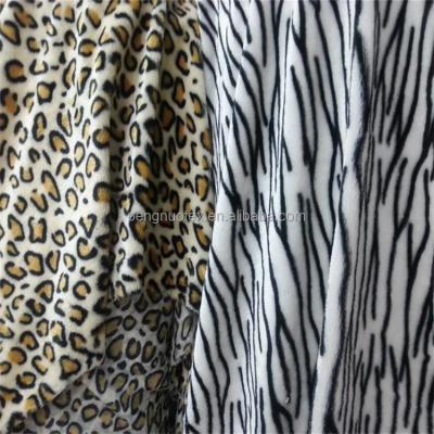 China Anti-static zebra printed polyester print mesh and velboa fabric E-F for pants material zebra print fabric for sale