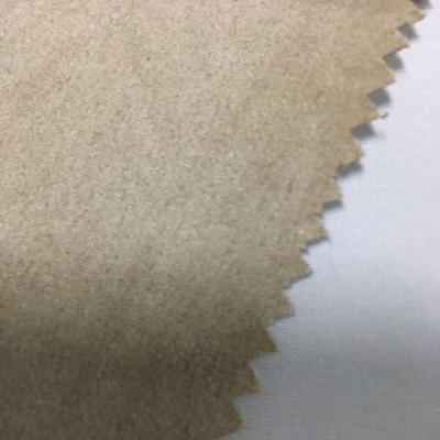 China Heat-insulation Polyester Suede Fabric Microfiber Brushed Suede Knitted Weave Fabric For Sofa Dust Coat for sale