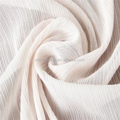 China Polyester dyed foam crepe plain 100% spandex woven fabric/100d+40d for women clothes and dress for sale