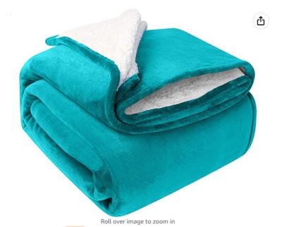 China Anti-pilling Custom Warm Ultra Soft Polyester Sherpa Throw Fleece Blanket Blanket For Winter for sale