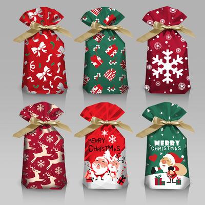 China Fashion Christmas Drawstring Present Bags 50pcs Assorted Sizes Elephant / Large / Medium / Small Present Bags For Christmas Decorations for sale