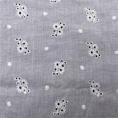 China Wholesale Breathable White Swiss Voile Embroidery Plain New Cotton Plain Factory French Lace Fabric for sale