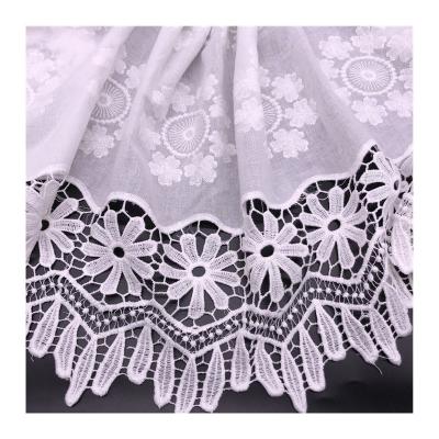 China Hot Selling Breathable Customize Color Cotton Eyelet Embroidery Fabric For Women's Dress for sale