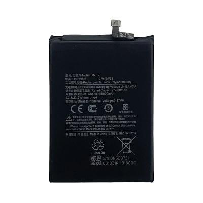 China 6000mAh BN62 Mobile Phone Battery For Xiaomi Redmi Note9 High Quality Batteries for sale