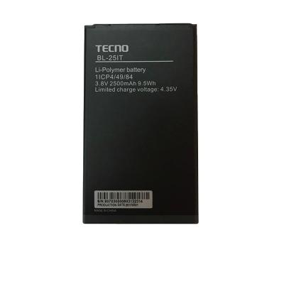 China Original Mobile Phone Mobile Phone Battery For TECNO W2 BL-25IT Mobile Phone Battery 2500mAh for sale