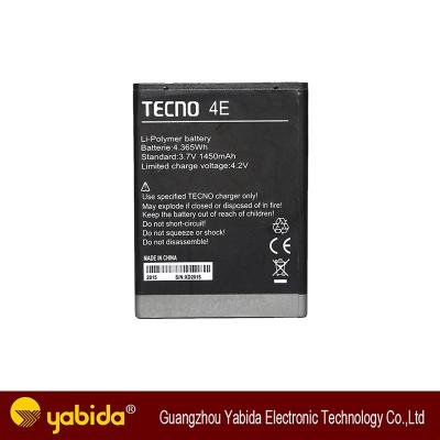 China Wholesale New Replacement 3.7V 1450mAh TECNO 4E Li-ion Battery For Mobile Phone A.C.A. for sale