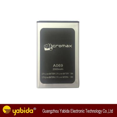 China Standard 2000mAh Mobile Phone Cell Phone Batteries Micromax A069 for sale