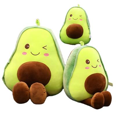 China HUAYI Avocado Doll Ready To Board Stuffed Toy Soft Stuffed Functional Long 30cm Avocado Doll Stuffed Toy for sale