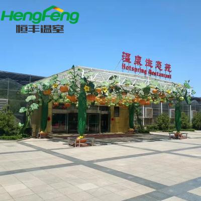 China Long Service Life Use Eco Garden Eco Friendly Greenhouse Restaurant Polytunnels Hydroponics Nft Canal Water Glass Bladder Tank for sale