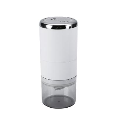 China Household New Design Customized Color Borosilicate Mini Glass Manual Coffee Grinder Set Black White Case Power for sale