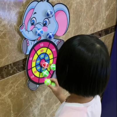 China Cartoon Toy Sticky Ball Dart Board Baby Sports Game Toys For Kids Indoor Party Toys Aim Sticky Ball Throw Educational Board Games for sale