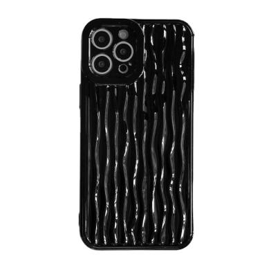 China Wholesale New Black Ripple 2023 Shockproof Phone Anti-drop Phone Shockproof Tpu Phone Case Cover For Iphone 13 12 pro 11 max for sale