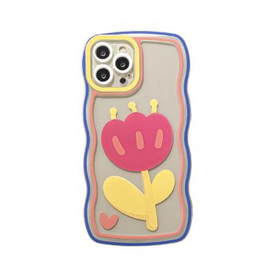 China Wholesale High Quality Shockproof Cartoon Tulips Phone Shockproof TPU Cover Cell Phone Cases For iphone13 12 11 PRO Max for sale