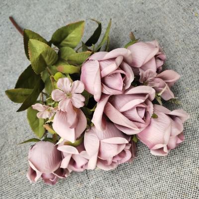 China Wedding Attractive Artificial Floral Flowers Headed Fower Rose Bud Bouquet For Decorative Needs Event Home Decoration 11 for sale