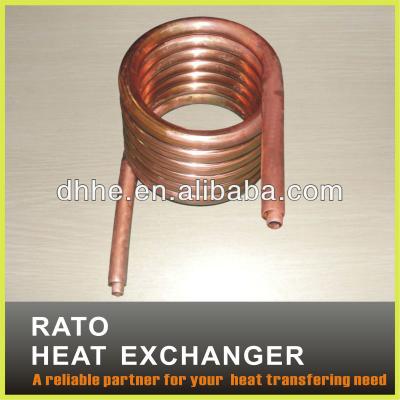 China Heat Transferring Double Wall Copper Tube Coil For Water Heat Exchanger for sale