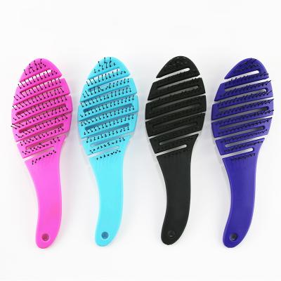 China home & Salon wave brush nylon duct with logo detangle for hair extension brush for sale