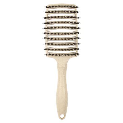 China Beauty 2021 New Waterproof Custom Smooth Teasing Bubble Wheat Straw Detangler Hair Brishes Vented 360 Wave Brushes With Boar Bristle for sale