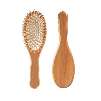 China Fashionable Wooden Rubber Brush Logo Detangler Paddle Hair Brush Custom Made Cushion Air Cushion Hair Brush Paddle Large for sale