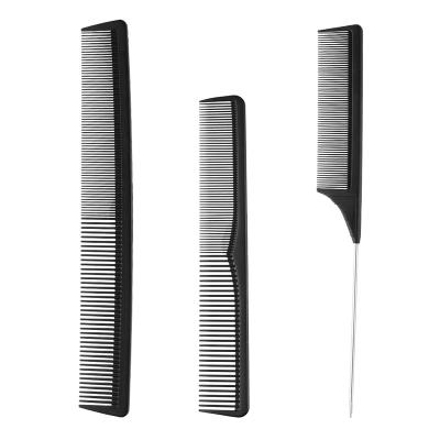 China home & Pintail Hair Comb Carbon Fiber Hair Comb Salon Hairdressing Comb for sale