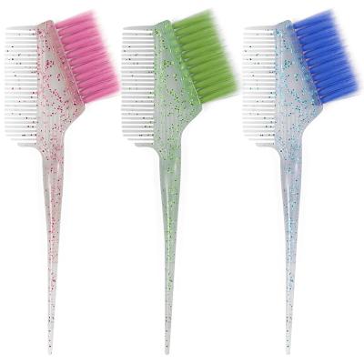 China Hot Selling Waterproof Hair Salon Hair Dye Tail Brush Kit Double Sided Comb Soft ABS Plastic Hair Dye Pick Comb for sale