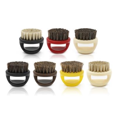 China Barber Cleaning Brush Barber Pro Men Shaving Face Contract ABS Handle Boar Bristle Finger Beard Brush for sale