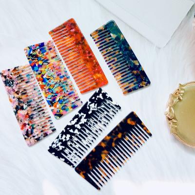 China Fashionable appearance cellulose acetate hair comb buy new custom logo jewelry plastic women comb for hair combs for sale