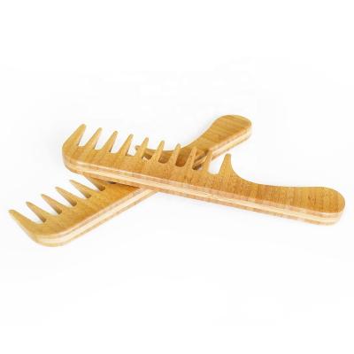 China Large Tooth Fashionable Thick Bamboo Comb Hairstyle Wide Appearance Tooth Comb Long Hair Ladies Special Hair Comb for sale