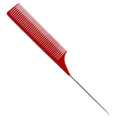 China Comfortable Wholesale Custom Hairdresser Braiding Carbon Fiber Heat Resistant Hair Rat Tail Teasing Middle Comb With Private Label for sale