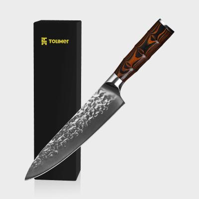 China Service 8 Inch 5cr15Mov Stainless Steel Forge Chef Knife Resin Handle Customized Viable Cut Meat Knife for sale